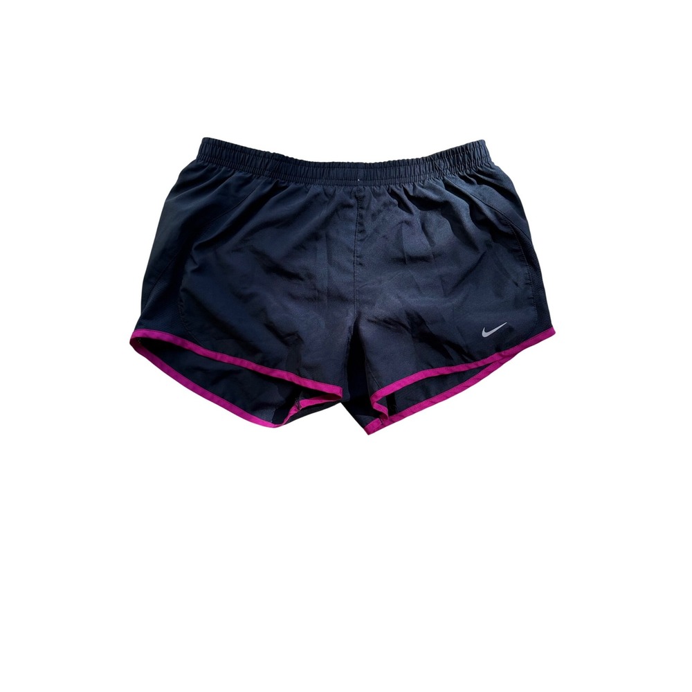 Nike Womens Running Shorts Black Pink Trim Athletic Gym Workout Size S